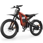 isinwheel R8 Electric Bike for Adult,Peak 3000W Motor 48V 27Ah Battery Up to 38 MPH & 150 Miles Electric Dirt Bike,NFC LCD Display All Terrain Fat Tire Motorcycle Full Suspension Moped E-Bike