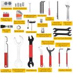 PXZBLG Bike Tool Kit, Professional Bike Repair Tool Kit, Quality Bicycle Maintenance Tool Set for Mountain Bike Road Bike Maintenance in a Neat Storage Case