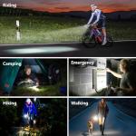 HAARAY Bike Front Lights for Night Riding with RGB Side Lights & Light Sensor, 5+10 Modes 2400mAh USB-C Rechargeable Bicycle Lights 360°Rotatable, Super Bright LED Bike Headlight Waterproof