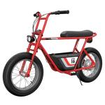Razor Rambler 16 Electric Retro Mini Bike Ride for Adults Ages 18+, 220 lb Max Weight, Red – 350W Motor, Up to 15.5 Mph, 45-Min Run Time, Twist-Grip Throttle, Spoked Wheels w/ 16” Pneumatic Tires