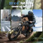 Nexaglide Electric Bike for Adults,1500W E-Bike for Adults,3 Modes Electric Dirt Bike, 20" Fat Tire Adult Electric Bicycle with 48V 18.9AH Battery, 7 Speed E-Bikes, LCD Display