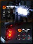 ISEYOU Bike Lights, Ultra-Slim USB-C Rechargeable Bike Lights Front and Back, 5+6 Lighting Modes & IP65 Waterproof, Super Bright Bicycle Light Set for Road Mountain Night Riding Cycling
