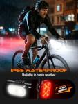 ISEYOU Bike Lights, Ultra-Slim USB-C Rechargeable Bike Lights Front and Back, 5+6 Lighting Modes & IP65 Waterproof, Super Bright Bicycle Light Set for Road Mountain Night Riding Cycling