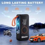 AchansFam P9 Pro Portable Tire Inflator - 22" Hose, Dual Power Supply, Cordless with Carry Case, Auto Shut-Off, Tire Inflator Portable Air Compressor for Cars, Motorcycles, Bicycles & Sports Ball