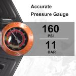 VIMILOLO Bicycle Pump, Bike Floor Pump with Gauge Inflator for Presta and Schrader Valve Portable Tire Pumps for Ball Bike Pumps