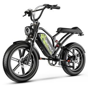 Cybervelo 1500W Motor Electric Bike 20''x4 Fat, with 48V 20Ah Battery,80+ Miles Long Range, 30Mph Fat Tires Ebike, All-Terrain, Ideal for Commuting, Off-Road, Unisex E-Bike for Snow Beach Mountain