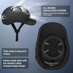 NTGBV Bike Helmet Adult Men/Women-USB Rechargeable Rear Light CPSC/ASTM Certified 2 Removable Liners Adjustable Lightweight Baseball Cap Style for Youth Road&Mountain Biking Skating Scooter