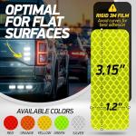 Byllstore Reflective Safety Tape Stickers | 3M Diamond Grade | Yellow-Green | 1.2″ x 3.15″ | 20-Pack | Safety Warning Tape for Helmets, Cars, Mailboxes & More