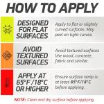 Byllstore Reflective Safety Tape Stickers | 3M Diamond Grade | Yellow-Green | 1.2″ x 3.15″ | 20-Pack | Safety Warning Tape for Helmets, Cars, Mailboxes & More