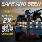 Byllstore Reflective Safety Tape Stickers | 3M Diamond Grade | Yellow-Green | 1.2″ x 3.15″ | 20-Pack | Safety Warning Tape for Helmets, Cars, Mailboxes & More