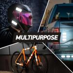 Byllstore Reflective Safety Tape Stickers | 3M Diamond Grade | Yellow-Green | 1.2″ x 3.15″ | 20-Pack | Safety Warning Tape for Helmets, Cars, Mailboxes & More