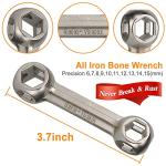 Multitool Wrench Set for Bike Tools, 16 in 1 Bicycle Multitool with 10 in 1 Bone Wrench, Multi Function Accessories Set, Must-Have for Cyclist for Emergency/Repairs/Removing/Replacing/Maintenance/Gift