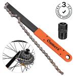 Oumers Bike Chain Tools Kit, Upgrade Rotor Lockring Removal Wrench & Chain Whip with Cassette/Bicycle Flywheel Remover Sprocket Remover Tool Pack