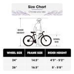 HILAND Bamcbase Womens Mountain Bike, 24 26 Inch 21 Speeds Hybrid Commuter Bicycle for Adults, Sport Hardtail Trail MTB Green