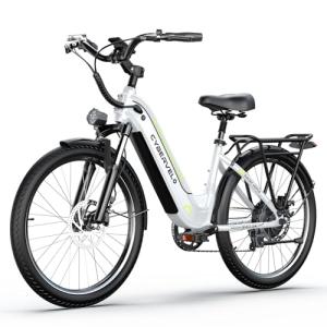 Cybervelo 1000 Peak Electric Bike for Adults,up 80 Miles 25AH Removable Battery Ebike, 26" Electric E Bike with 7-Speed,Adult Electric Bicycles for Commute Beach Snow Man Womens All Terrain