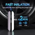 CYCPLUS Electric Air Compressor Portable Bicycle Pump Car Tire Inflator, Max 150 PSI, Auto Shut-Off Air Pump with Presta and Schrader Valves for All Bicycles Motorcycles and Cars