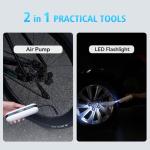 CYCPLUS Electric Air Compressor Portable Bicycle Pump Car Tire Inflator, Max 150 PSI, Auto Shut-Off Air Pump with Presta and Schrader Valves for All Bicycles Motorcycles and Cars