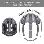 Adult-Men-Women Bike Helmet with Light - Mountain Road Bicycle Helmet with Replacement Pads & Detachable Visor