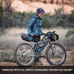 Adult-Men-Women Bike Helmet with Light - Mountain Road Bicycle Helmet with Replacement Pads & Detachable Visor