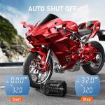 Pumptiva Tire Inflator Portable Air Compressor, 150 PSI Cordless Tire Pump for Car Tire 12V DC Dual Power Battery Tire Inflator Air Pump with Pressure Gauge LED Light for Car, Motorcycle, Bike, Ball