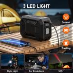 Pumptiva Tire Inflator Portable Air Compressor, 150 PSI Cordless Tire Pump for Car Tire 12V DC Dual Power Battery Tire Inflator Air Pump with Pressure Gauge LED Light for Car, Motorcycle, Bike, Ball