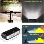 Bike Light Set for Night Riding,Bright Rechargeable Bicycle Headlight Set High Beam Low Beam,USB LED Bicycle Light,Waterproof Bike Headlight and Taillight for Adult Kid Mountain