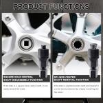 Fuaynlk Crank Puller, Quality Bicycle Crank Removal Tool, Crank Arm Removal Tool for Removing and Repairing Bicycles with Square Taper Cranks and Splined Crank Arms