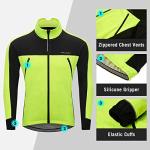 baleaf Men's Winter Jacket Windproof Softshell Thermal Warm Pockets Cycling Running Mountain Biking Cold Weather Gear, green L