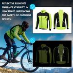 baleaf Men's Winter Jacket Windproof Softshell Thermal Warm Pockets Cycling Running Mountain Biking Cold Weather Gear, green L
