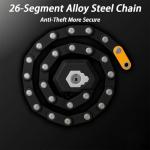 Klyra Bike Lock, 2026 Upgrade Folding Mountain Bicycle Locks, Compact Bikes Chain with Bracket, Heavy Duty Anti Theft, High Security Alloy Steel Chain for Motorcycle E‑Scooter (1Set)