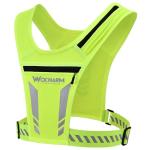 wocharm Reflective Vest Chest Phone Holder, Adjustable Hydration Training Workout Gear for Nighttime Running Biking Motorcycle Dog Walking (Fluorescent green)
