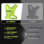 wocharm Reflective Vest Chest Phone Holder, Adjustable Hydration Training Workout Gear for Nighttime Running Biking Motorcycle Dog Walking (Fluorescent green)