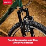 Huffy Hardtail Mountain Trail Bike 24 inch, 26 inch, 27.5 inch, 26 Inch Wheels/17 Inch Frame, Military Green Gloss