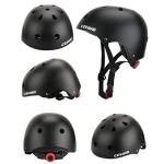 CELOID Kids Bike Helmet,Toddler Skateboard Helmets for Ages 8-14 Years Boys Girls，Adjustable Multi-Sport Bicycle Skateboarding Football Roller Skating Scooter Rollerblade Balance Bike Helmet,Black