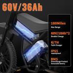 Bootime 3000W Electric Bike for Adults, 60V 18.2AH*2 Removable Battery Up to 50MPH/85Mile GT73proGT73 Electric Dirt Bike for Teens,25 inch Fat Tire Ebike with 3 Speed Dirt Electric Motorcycle Bicycle