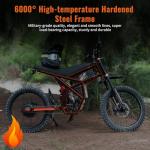 Bootime 3000W Electric Bike for Adults, 60V 18.2AH*2 Removable Battery Up to 50MPH/85Mile GT73proGT73 Electric Dirt Bike for Teens,25 inch Fat Tire Ebike with 3 Speed Dirt Electric Motorcycle Bicycle