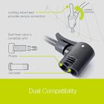 Bike Pump with Gauge by Delta Cycle - Bike Tire Pump with Easy to Read Gauge Fits Schrader and Presta Valves - Compact Air Pump for Bicycles