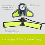 Bike Pump with Gauge by Delta Cycle - Bike Tire Pump with Easy to Read Gauge Fits Schrader and Presta Valves - Compact Air Pump for Bicycles