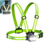 Viccux 500LM High-Visibility Running Lights for Runners, Adjustable 45° Beam, 360° Reflective Straps & IPX4 Waterproof Running Light for Night Walking/Cycling/Jogging, 3.5-20Hrs Runtime