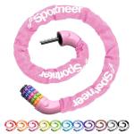 Sportneer Bike Lock - 5 Digit Combination High Security Anti Theft Bike Chain Lock - 3.2ft Heavy Duty Resettable Keyless Bicycle Lock for Bike, Motorcycle, Scooter, Door & Gate - 6mm Thick, Pink