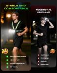 Viccux 500LM High-Visibility Running Lights for Runners, Adjustable 45° Beam, 360° Reflective Straps & IPX4 Waterproof Running Light for Night Walking/Cycling/Jogging, 3.5-20Hrs Runtime
