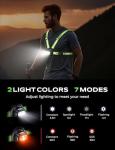 Viccux 500LM High-Visibility Running Lights for Runners, Adjustable 45° Beam, 360° Reflective Straps & IPX4 Waterproof Running Light for Night Walking/Cycling/Jogging, 3.5-20Hrs Runtime
