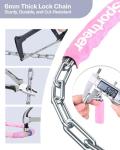Sportneer Bike Lock - 5 Digit Combination High Security Anti Theft Bike Chain Lock - 3.2ft Heavy Duty Resettable Keyless Bicycle Lock for Bike, Motorcycle, Scooter, Door & Gate - 6mm Thick, Pink
