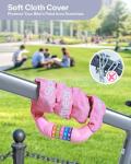 Sportneer Bike Lock - 5 Digit Combination High Security Anti Theft Bike Chain Lock - 3.2ft Heavy Duty Resettable Keyless Bicycle Lock for Bike, Motorcycle, Scooter, Door & Gate - 6mm Thick, Pink