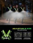 Viccux 500LM High-Visibility Running Lights for Runners, Adjustable 45° Beam, 360° Reflective Straps & IPX4 Waterproof Running Light for Night Walking/Cycling/Jogging, 3.5-20Hrs Runtime