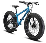 Mongoose Argus ST Fat Tire Mountain Bike for Youth Boys Girls, 24-Inch Wheels, Mechanical Disc Brakes, 12-Inch Steel Hardtail Frame, 7-Speed, Blue