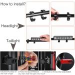 Bright Bike Light Set for Night Riding, LED Bicycle Light High Beam Low Beam, USB-C Rechargeable Bicycle Headlight Set, Waterproof Bike Headlight and Taillight for Adult Kid Mountain