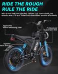 DTTZH F6 1500W Adult Electric Bike, 33MPH Fast E Bikes for Adults Electric, 20" x 4" Fat Tire Ebike, 750W Motor Long Range Electric Mountain Bikes, 48V 15Ah UL 2849 Certified, 60 Miles Range - Black