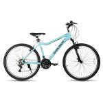 HH HILAND 26 Inch Womens and Mens Mountain Bike, 21 Speed Steel Frame Adult Bicycle, MTB with Suspension Fork Green