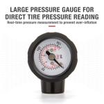 CXWXC CO2 Inflator with Pressure Gauge / 5 x 16g CO2 Cartridges - Presta & Schrader Valve Compatible - CO2 Bike Pump for Road and Mountain Bikes